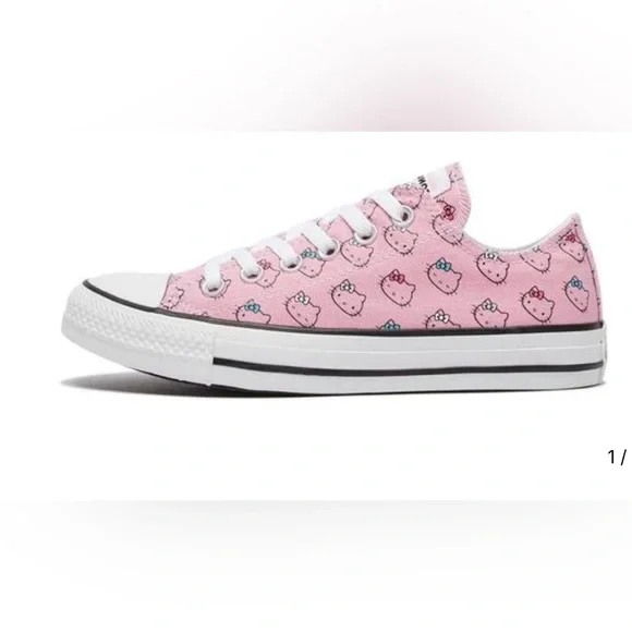 Converse Hello Kitty x Chuck Taylor All Star Ox 'Pink Kitty Pattern Low Tops 9.5 - Picture 5 of 15